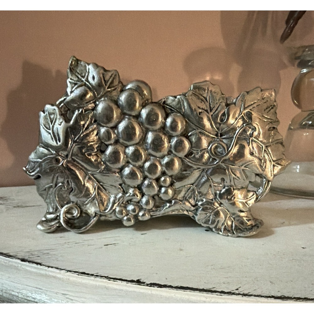 Arthur Court Silver Metal Grape Vine Decorative Napkin Holder, 1 Pack